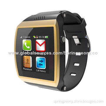 High-quality Fashionable Smartwatch Phone/Popular Wristwatch with 320mAh Real Battery
